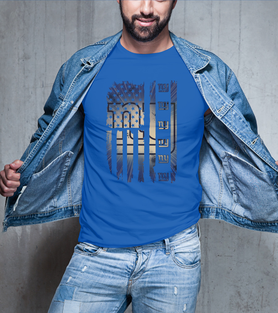 New York Giants Ny American Flag Stars T-Shirt