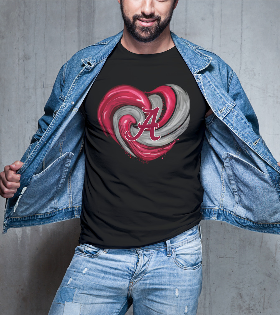 Alabama Crimson Tide Heart Swirl A T-Shirt