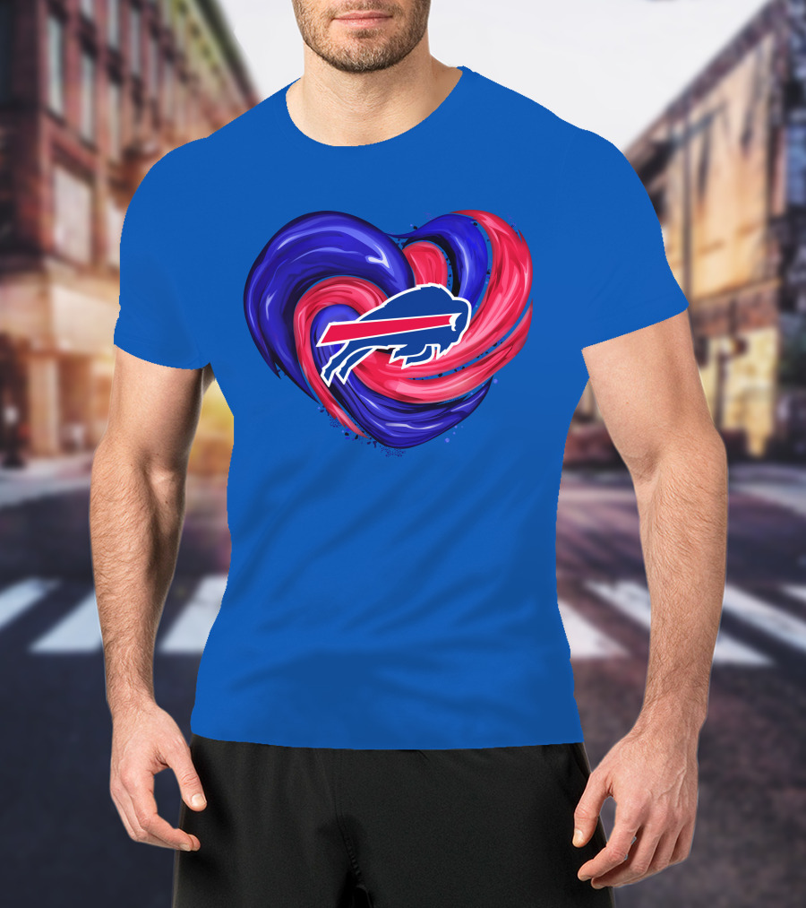 Buffalo Bills Heart Swirl T-Shirt