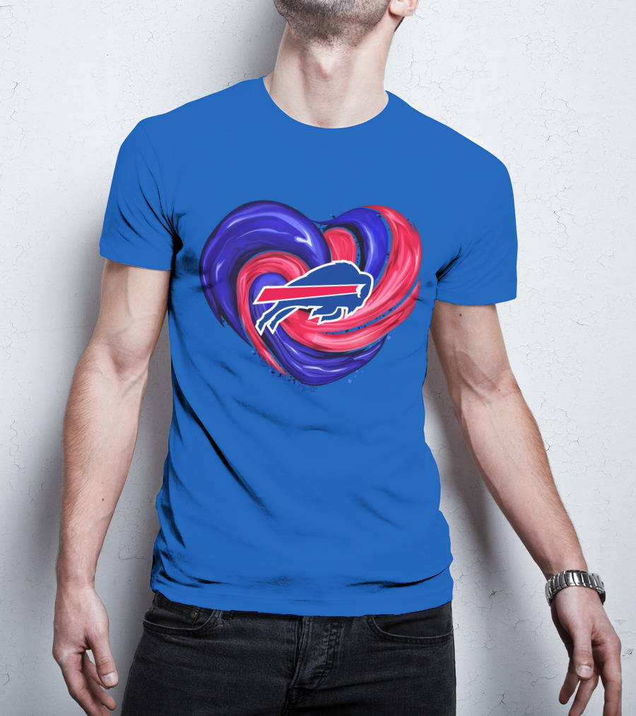 Buffalo Bills Heart Swirl T-Shirt