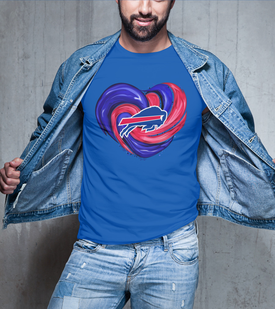 Buffalo Bills Heart Swirl T-Shirt
