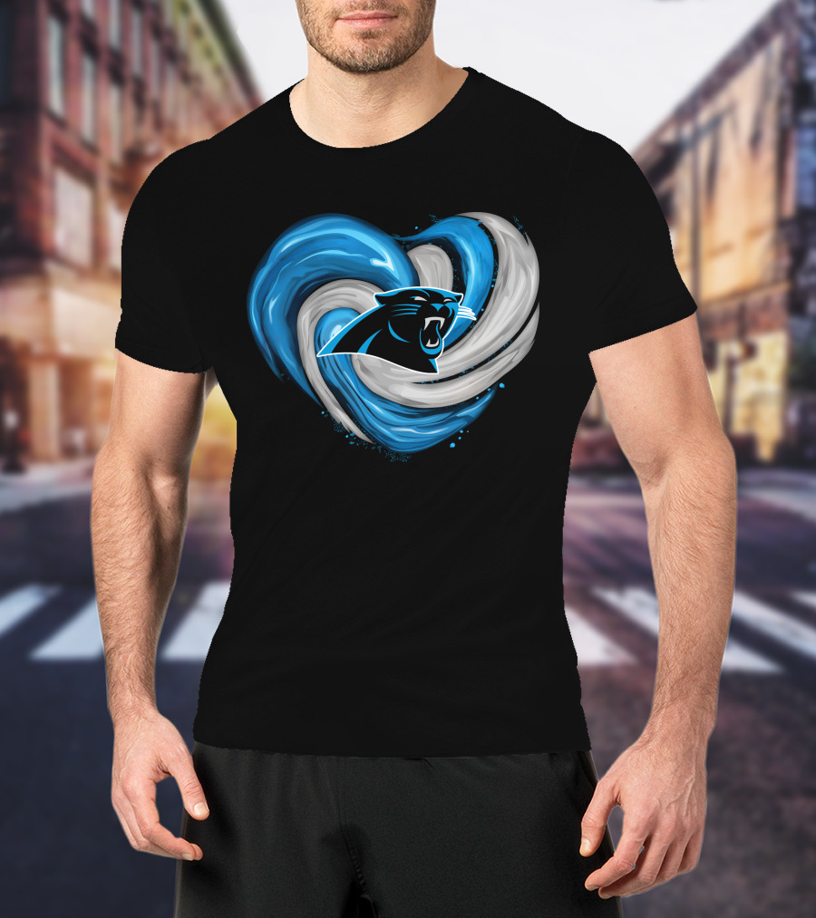 Carolina Panthers Heart Tornado T-Shirt