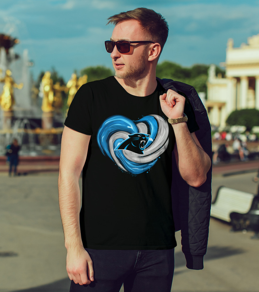 Carolina Panthers Heart Tornado T-Shirt