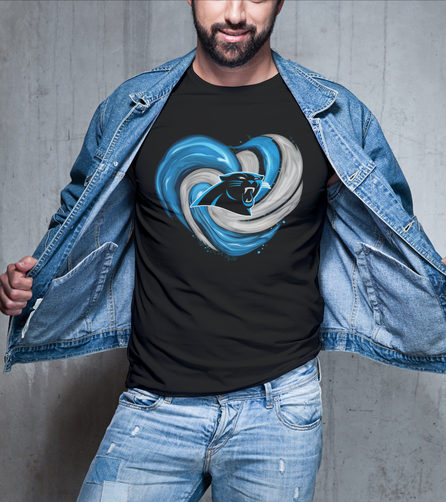 Carolina Panthers Heart Tornado T-Shirt