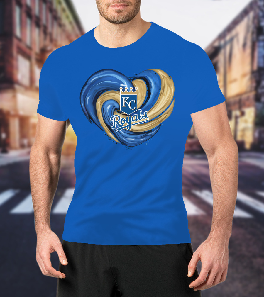 KC Royals Tornado Heart Royals Crest T-Shirt