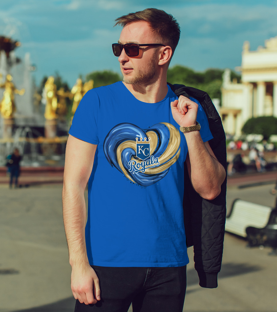 KC Royals Tornado Heart Royals Crest T-Shirt