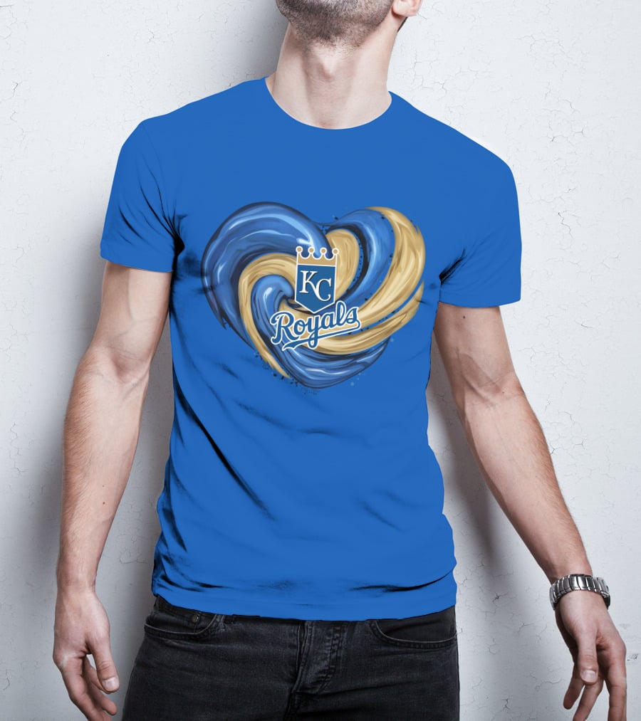 KC Royals Tornado Heart Royals Crest T-Shirt