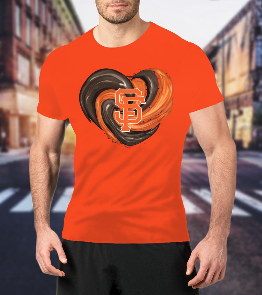 San Francisco Giants Heart Logo Swirl T-Shirt