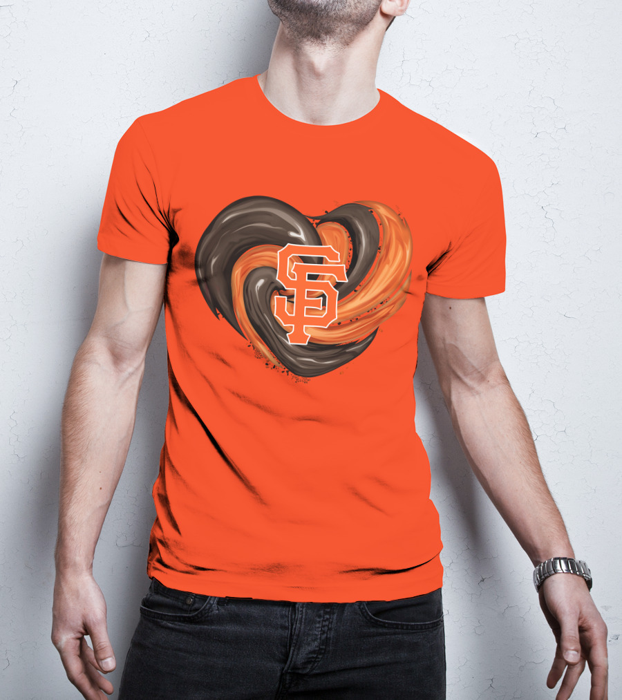 San Francisco Giants Heart Logo Swirl T-Shirt