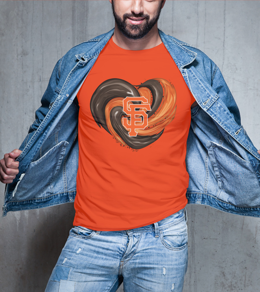 San Francisco Giants Heart Logo Swirl T-Shirt