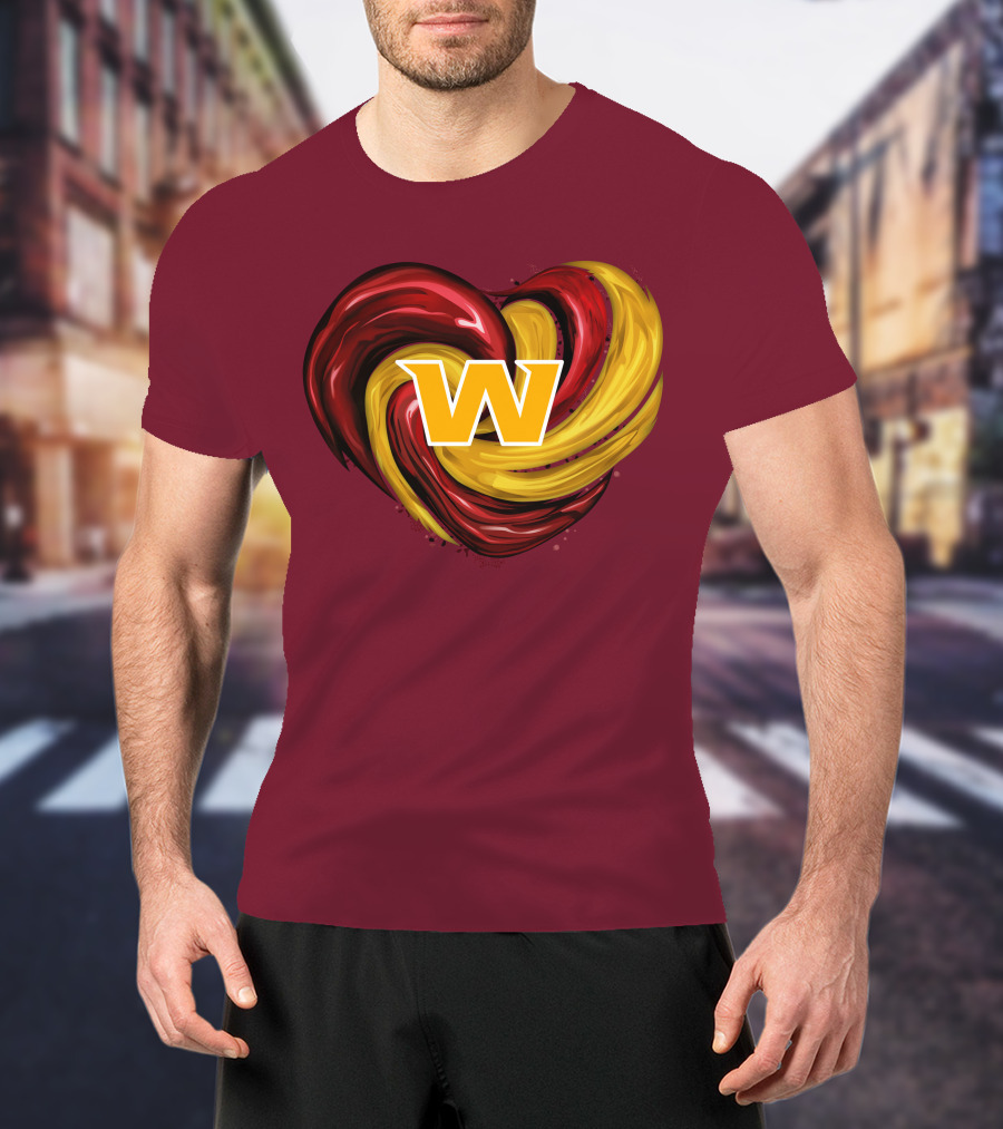Washington Football Team Tornado Heart W Emblem T-Shirt