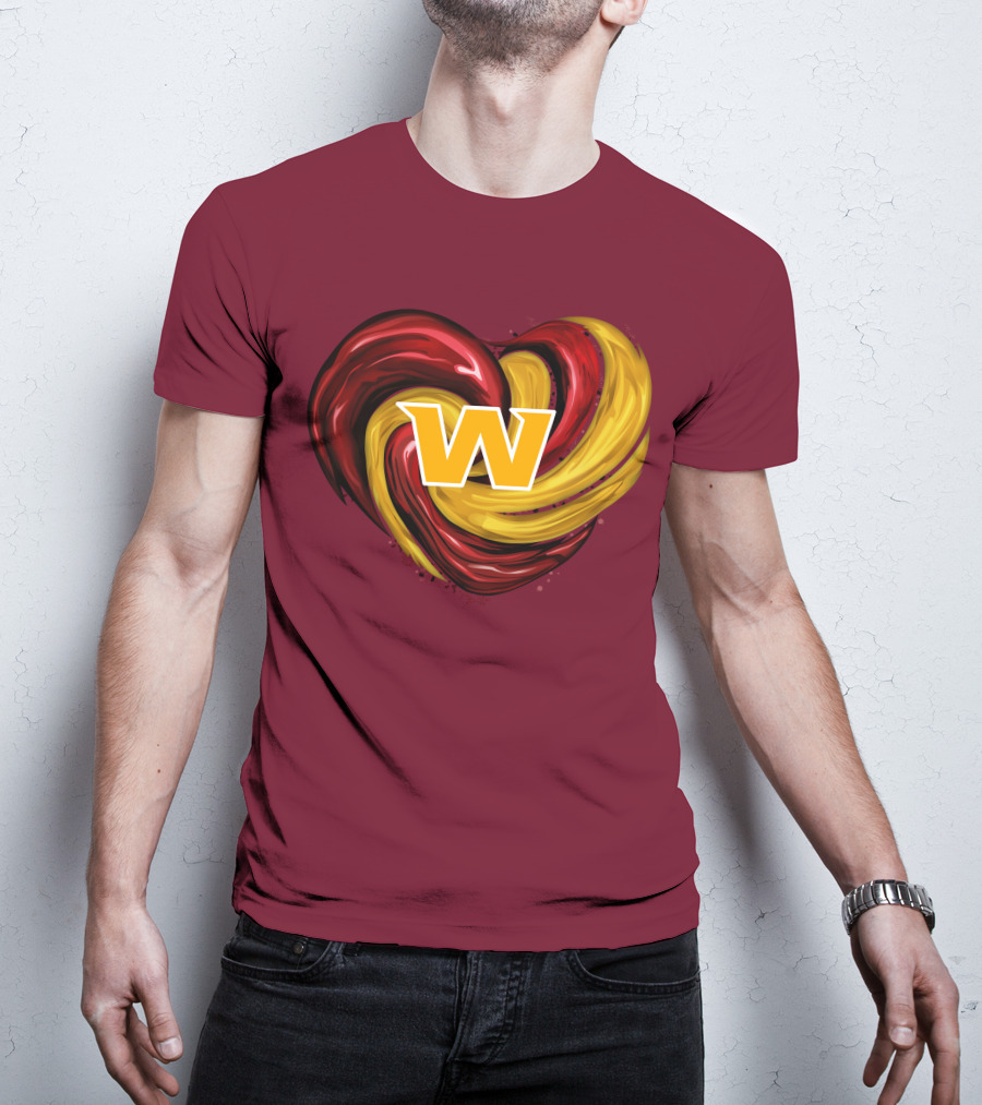Washington Football Team Tornado Heart W Emblem T-Shirt