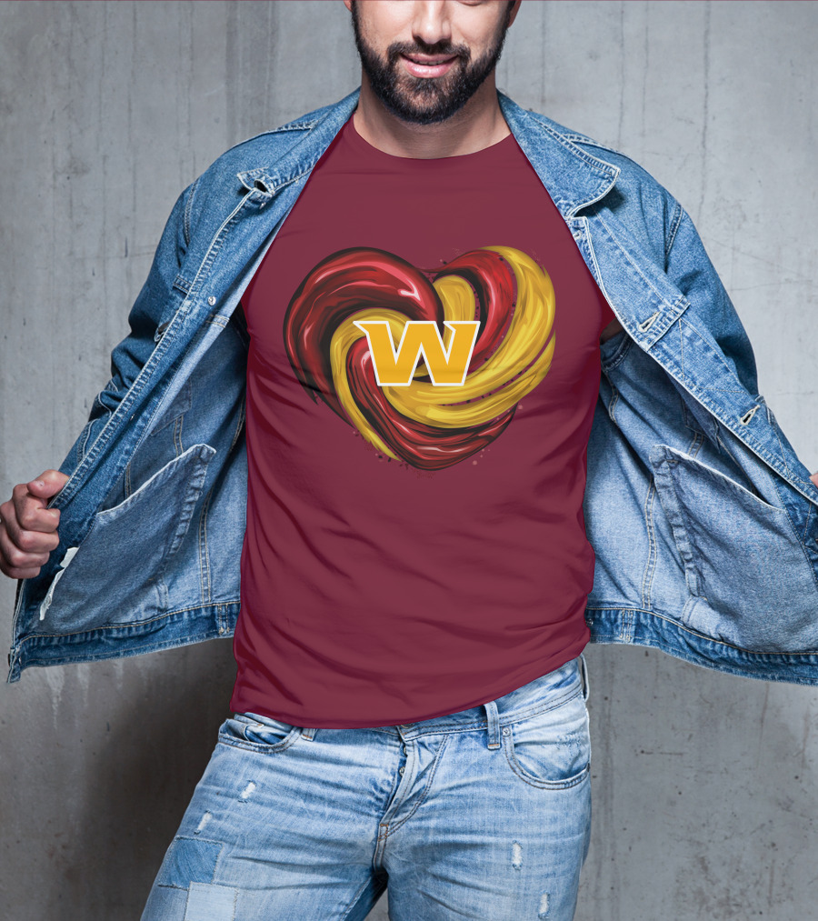 Washington Football Team Tornado Heart W Emblem T-Shirt