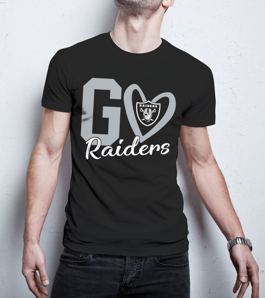 Go Raiders Heart Logo Las Vegas Raiders T-Shirt