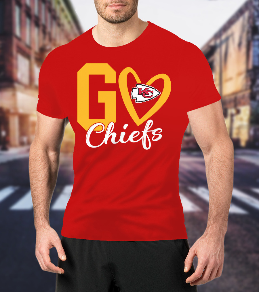 Go Chiefs KC Heart T-Shirt