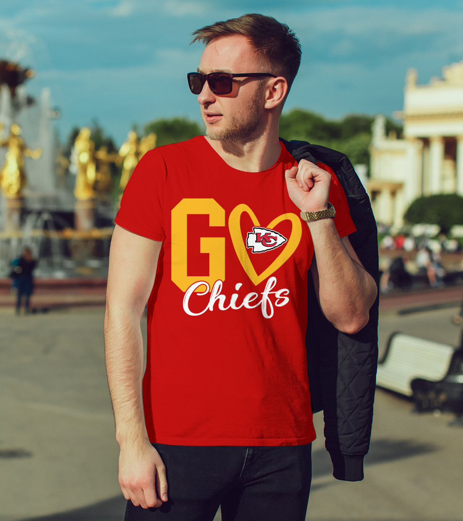 Go Chiefs KC Heart T-Shirt