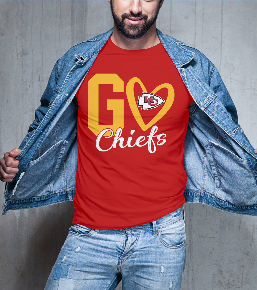 Go Chiefs KC Heart T-Shirt