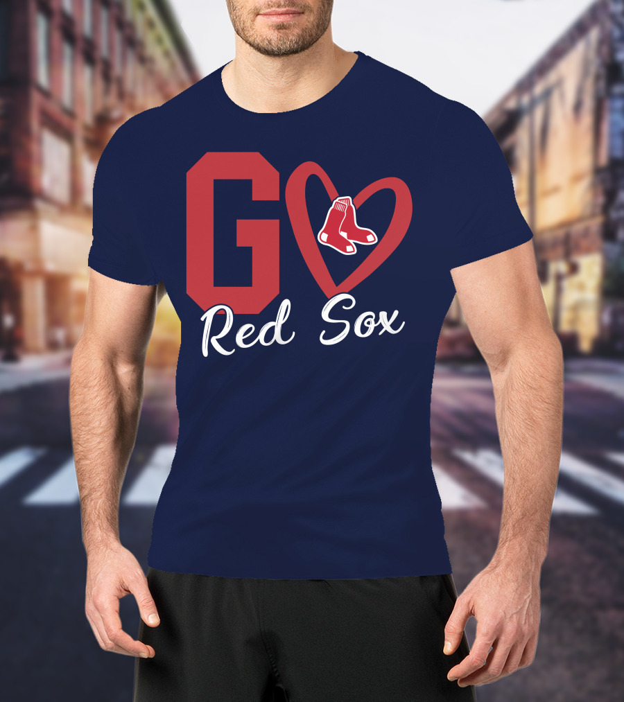 Go Red Sox Heart Socks T-Shirt