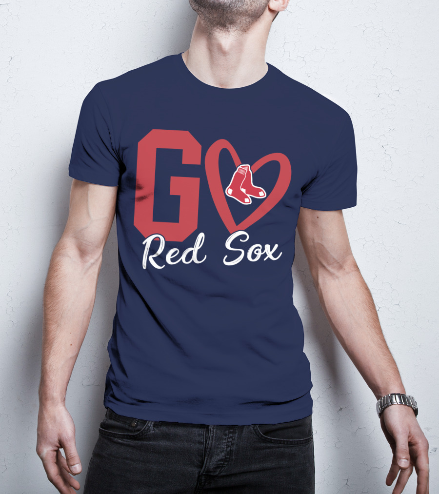 Go Red Sox Heart Socks T-Shirt