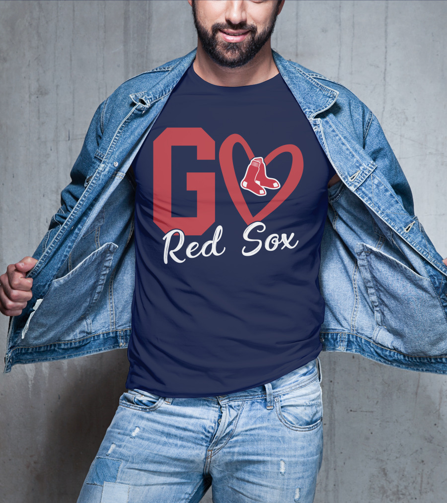Go Red Sox Heart Socks T-Shirt