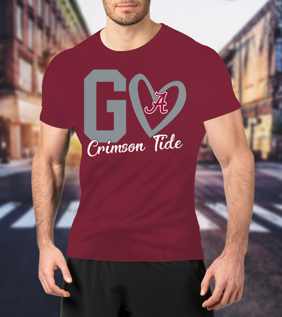 Go Crimson Tide A Heart Alabama T-Shirt