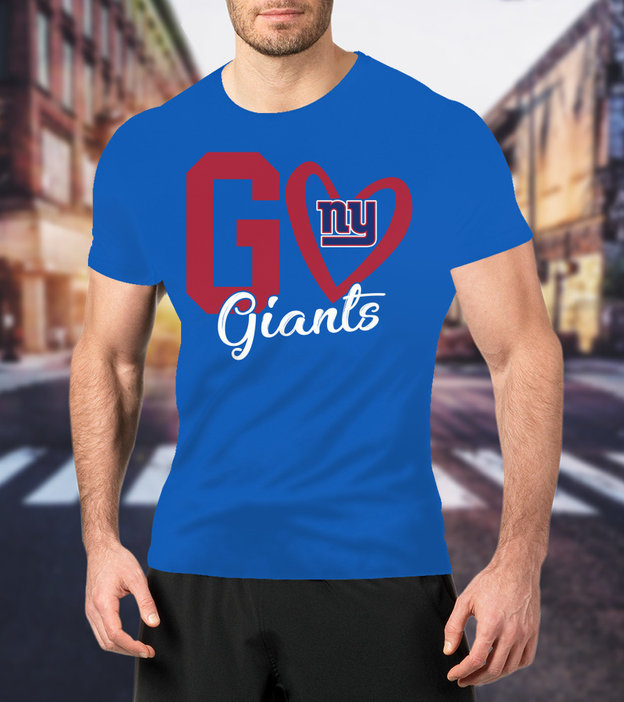 Go Giants NY Giants Heart T-Shirt