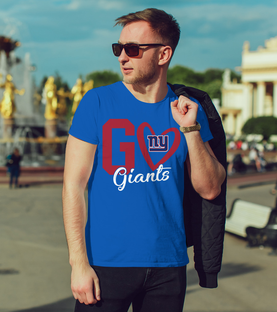 Go Giants NY Giants Heart T-Shirt