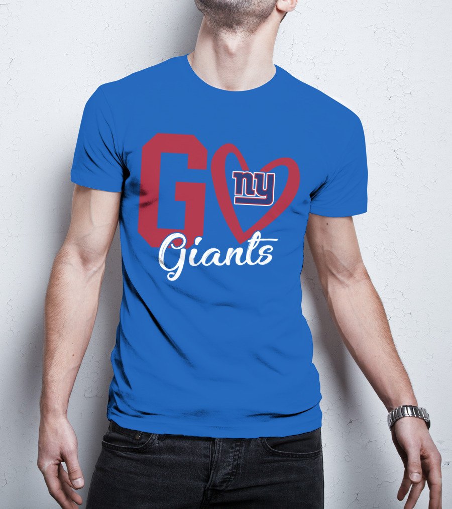 Go Giants NY Giants Heart T-Shirt