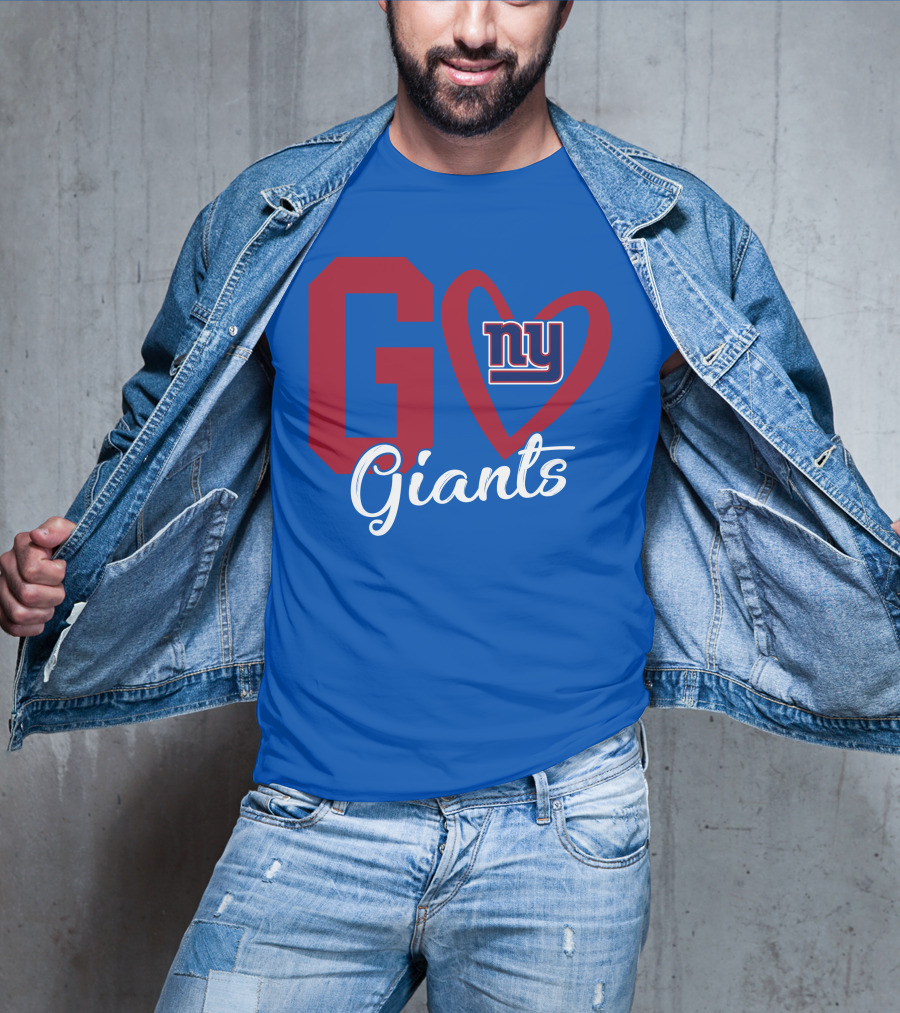 Go Giants NY Giants Heart T-Shirt