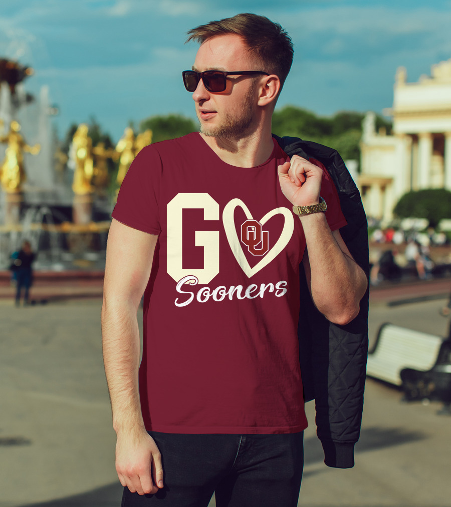 Go Sooners OU Heart T-Shirt