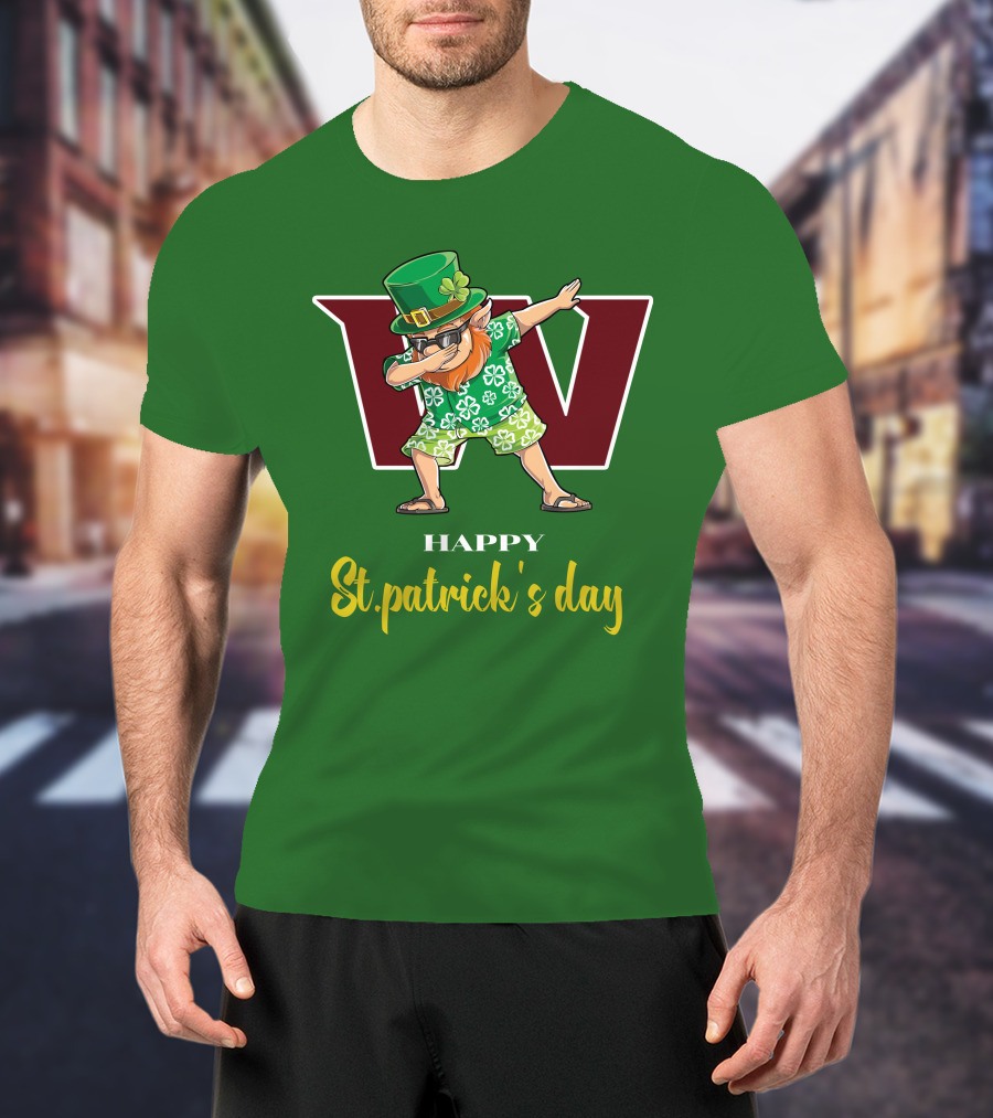 Happy St. Patrick's Day Washington Football Team Dabbing Leprechaun T-Shirt