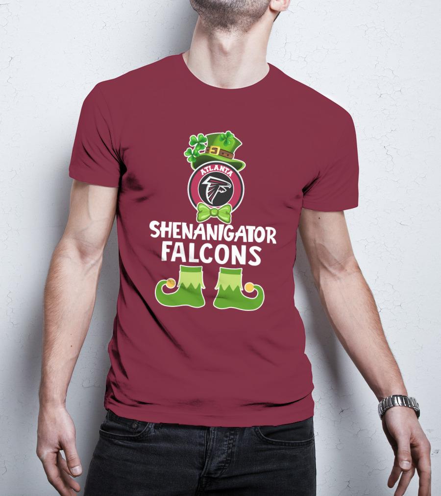 Shenanigator Leprechaun Atlanta Falcons St. Patrick's Day Fun T-Shirt