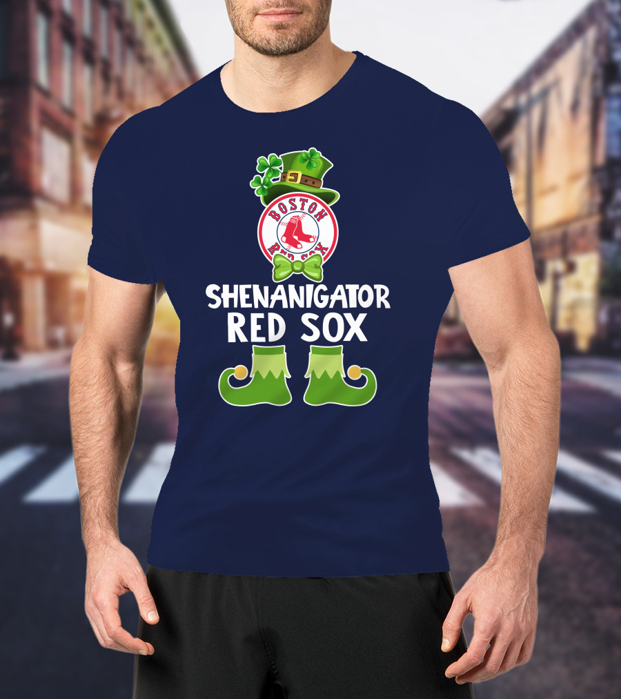 Boston Red Sox Shenanigator Leprechaun St. Patrick's Day T-Shirt