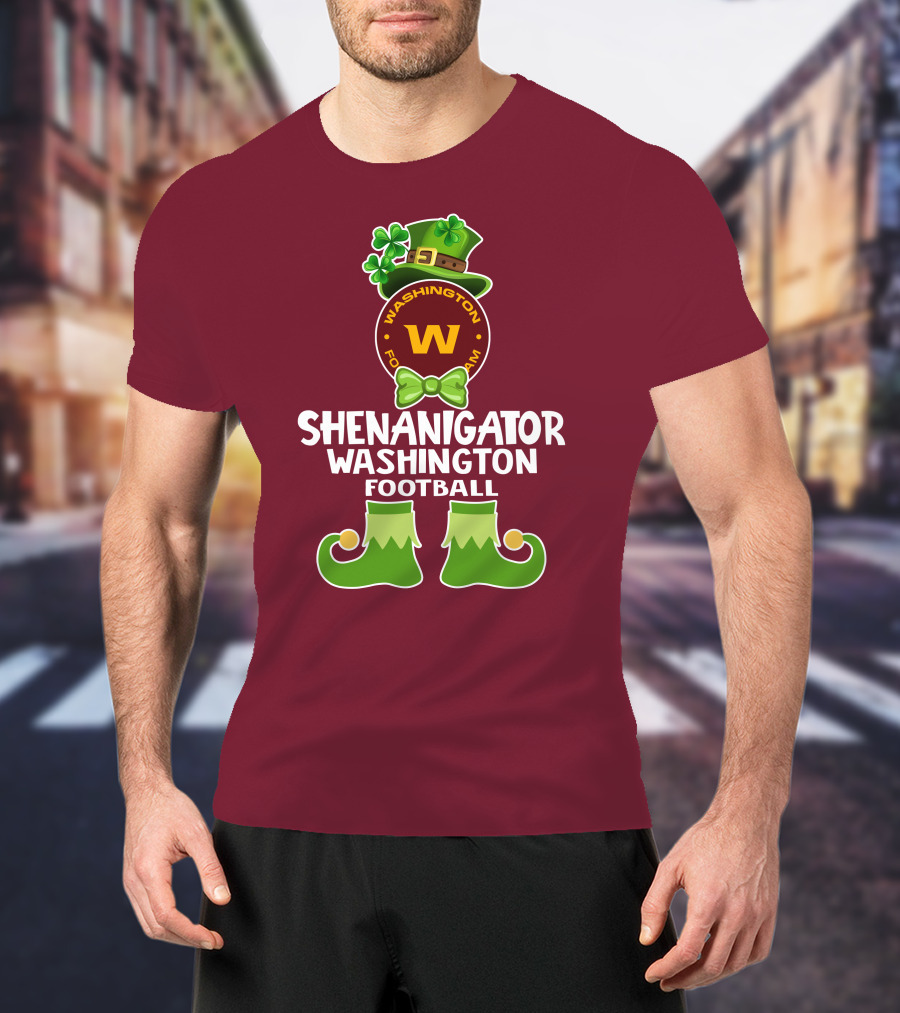Shenanigator Washington Football Fun Leprechaun St. Patrick's Day T-Shirt