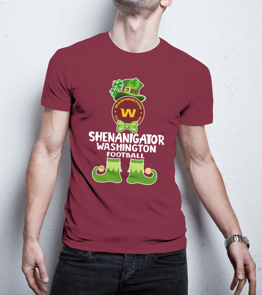 Shenanigator Washington Football Fun Leprechaun St. Patrick's Day T-Shirt