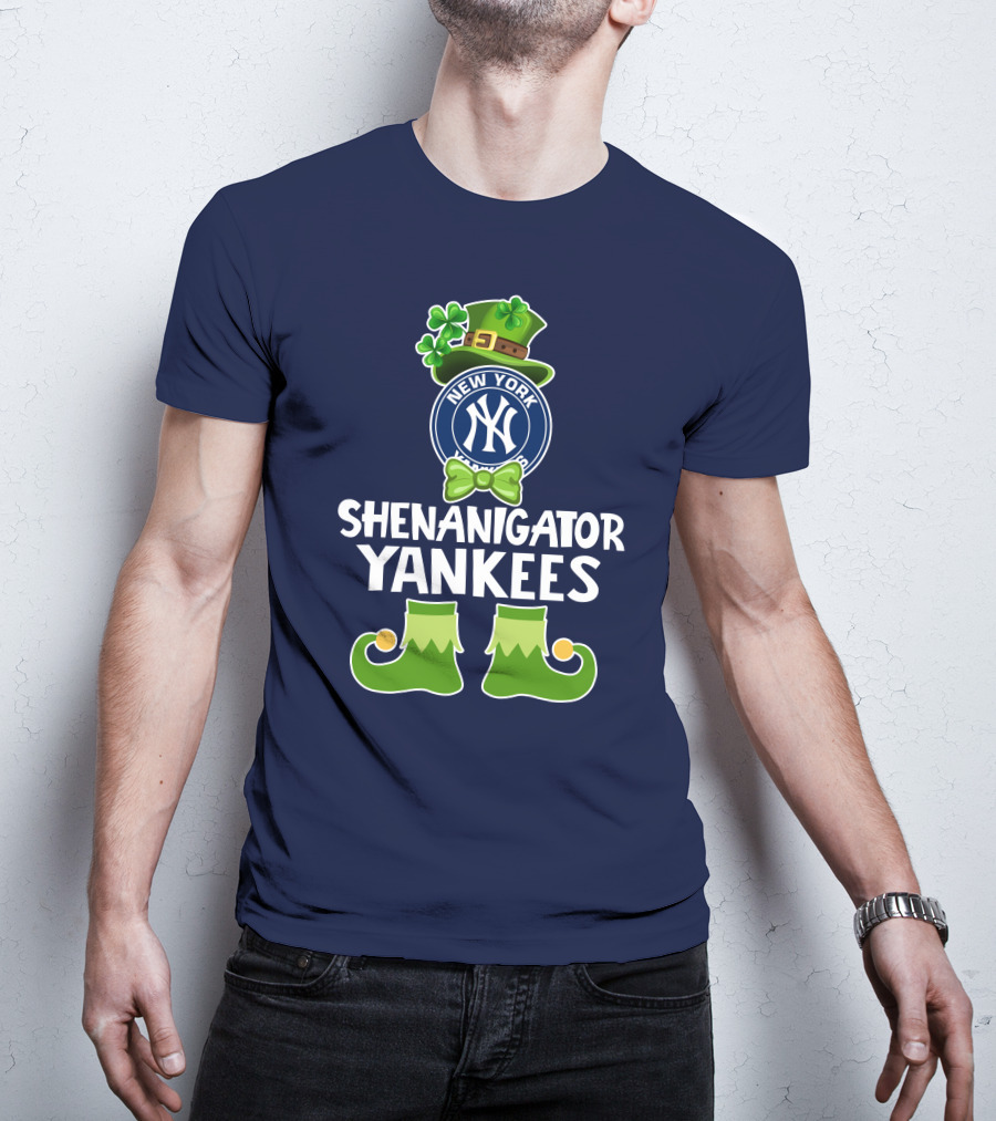 Shenanigator St. Patrick's Day New York Yankees Funny Leprechaun T-Shirt