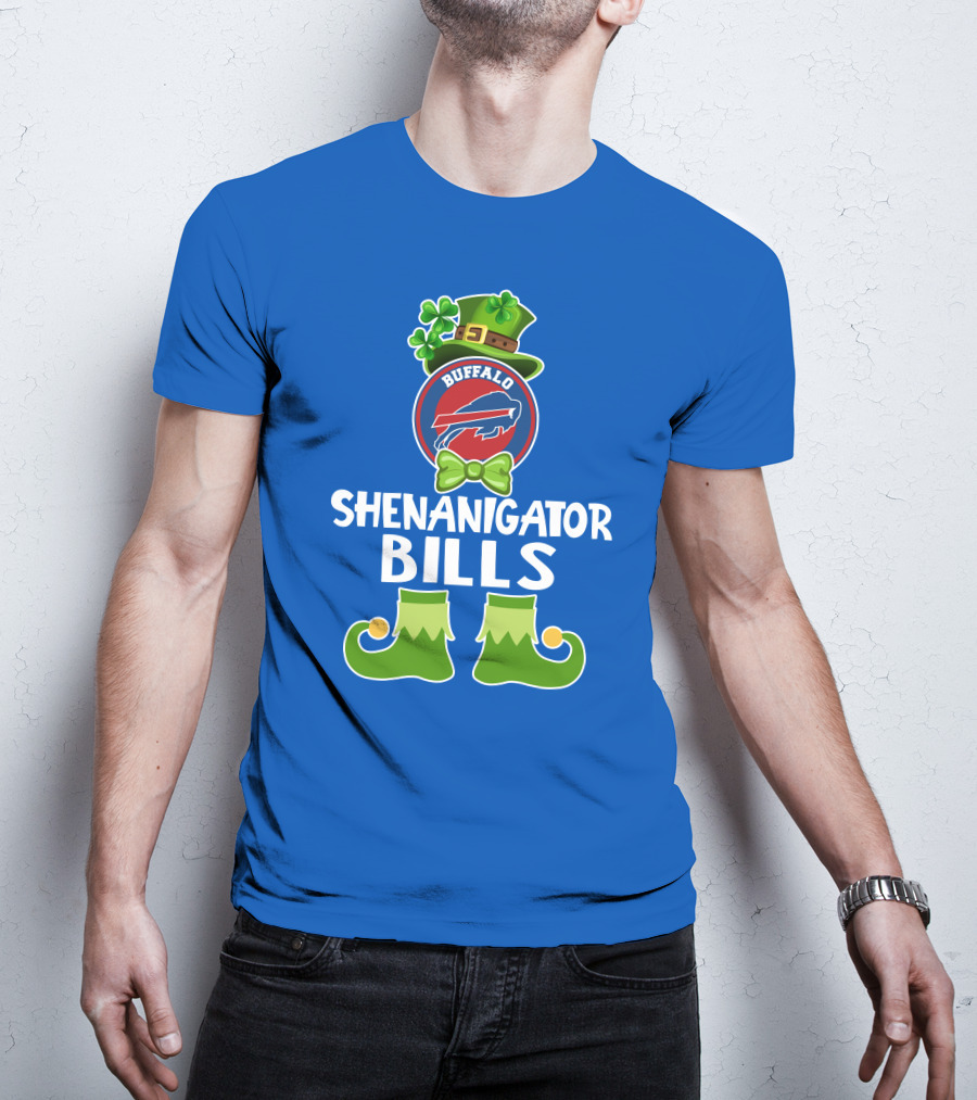 Shenanigator Buffalo Bills Funny Leprechaun St. Patrick's Day T-Shirt