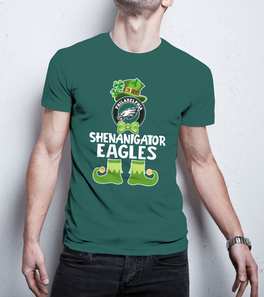 Philadelphia Eagles Shenanigator St. Patrick's Day Funny Leprechaun T-Shirt
