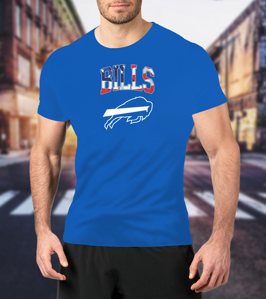 Buffalo Bills American Flag Patriots NFL Team T-Shirt