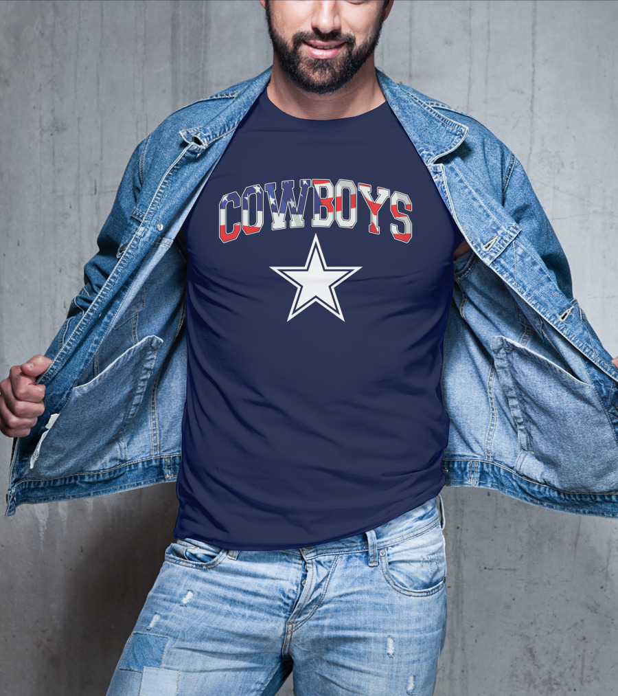 Dallas Cowboys COWBOYS American Flag Star T-Shirt