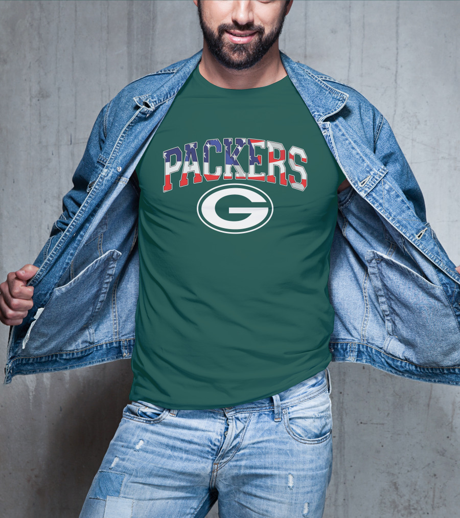 Packers G Logo American Flag T-Shirt