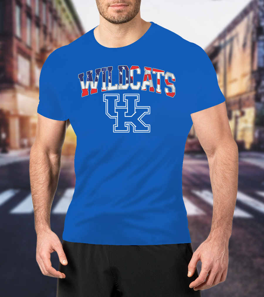 WILDCATS UK American Flag T-Shirt