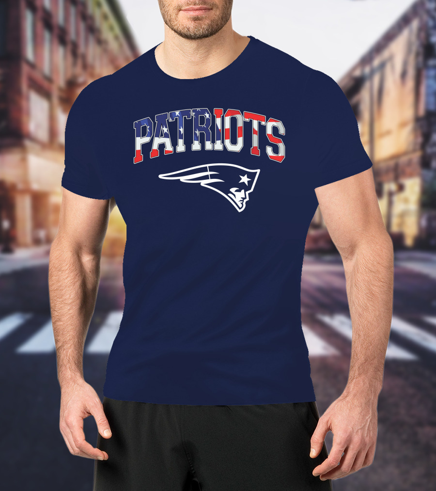 Patriots American Flag New England Patriots T-Shirt