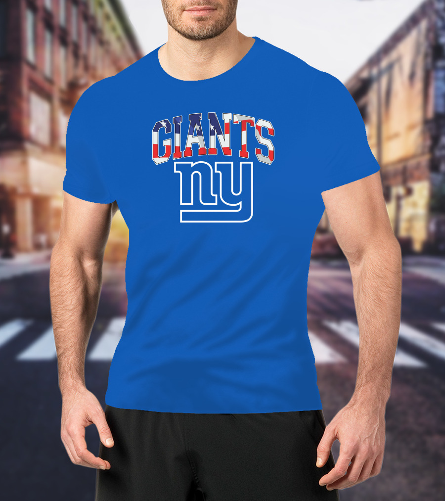 New York Giants American Flag NY T-Shirt
