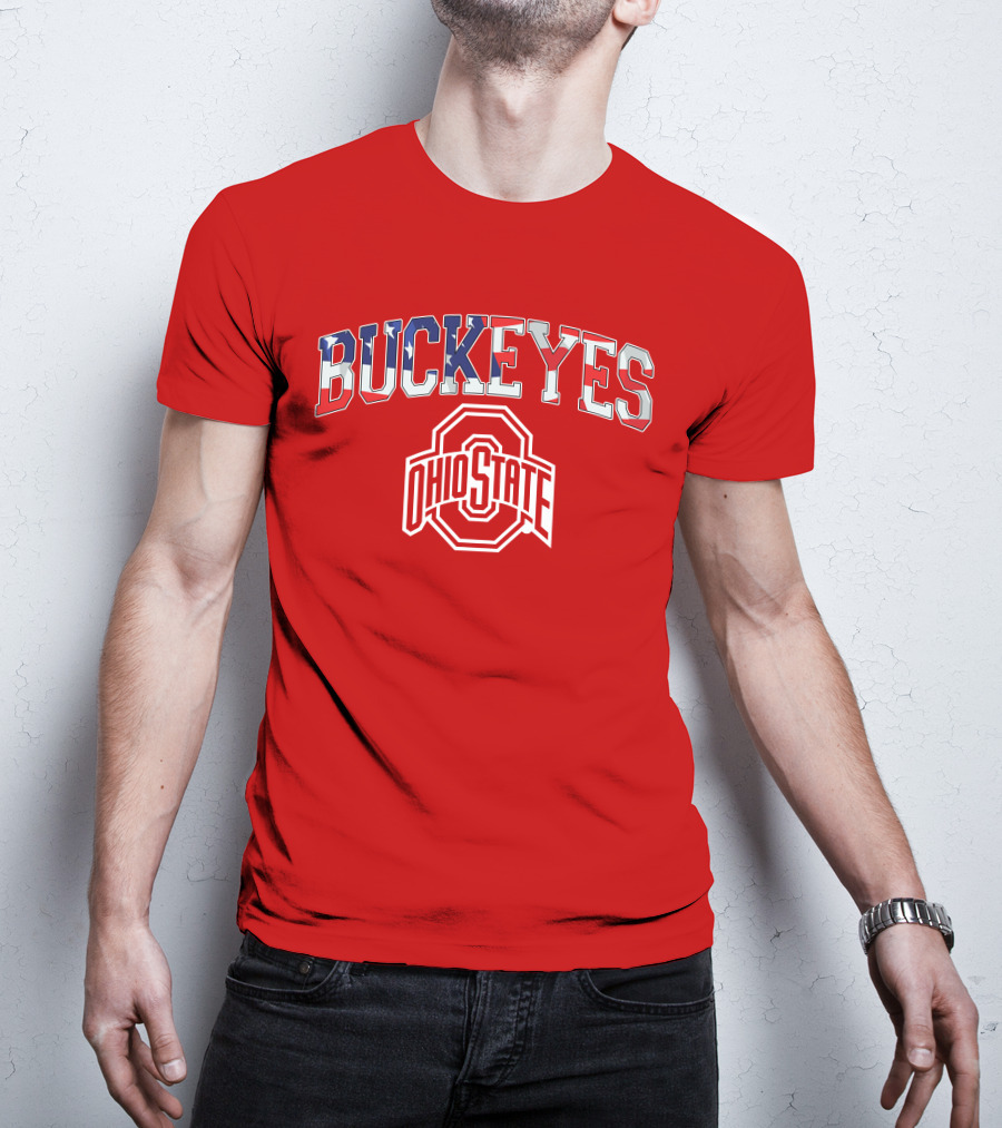 Ohio State Buckeyes American Flag Buckeyes Ohio State T-Shirt