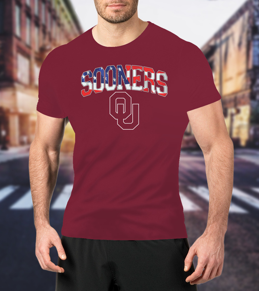 Sooners American Flag OU T-Shirt