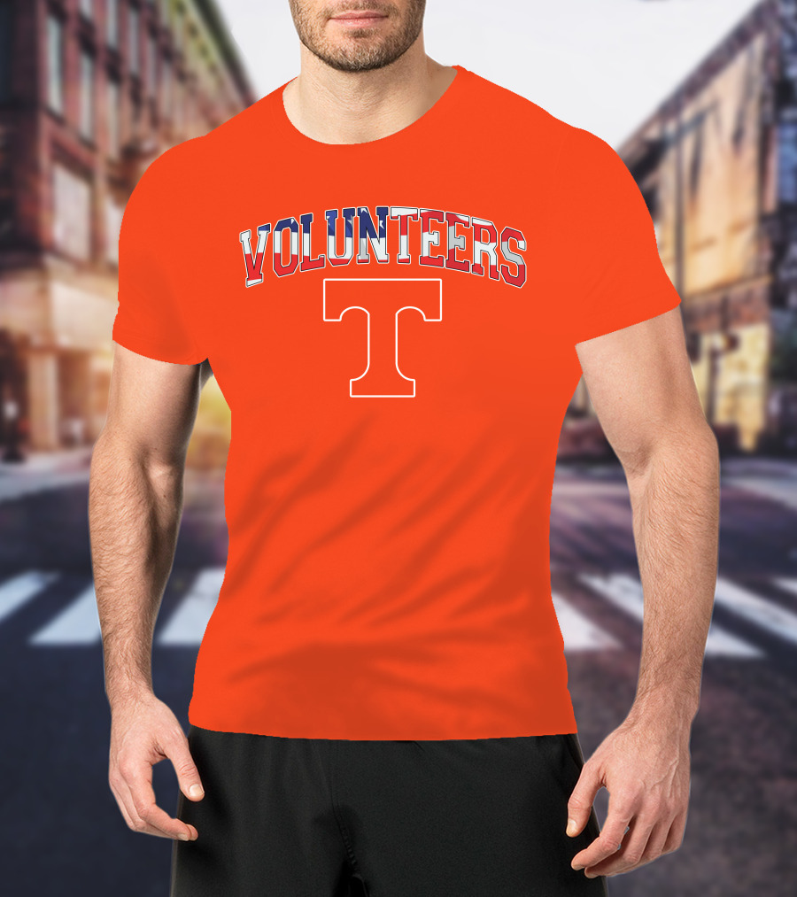 Tennessee Volunteers American Flag T T-Shirt