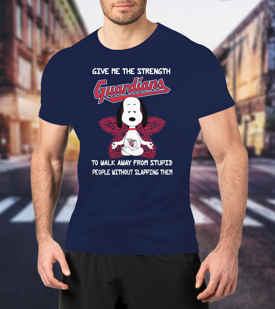 Give Me The Strength Guardians Snoopy Yoga Walk Away From Stupid People Without Slapping Them T-Shirt