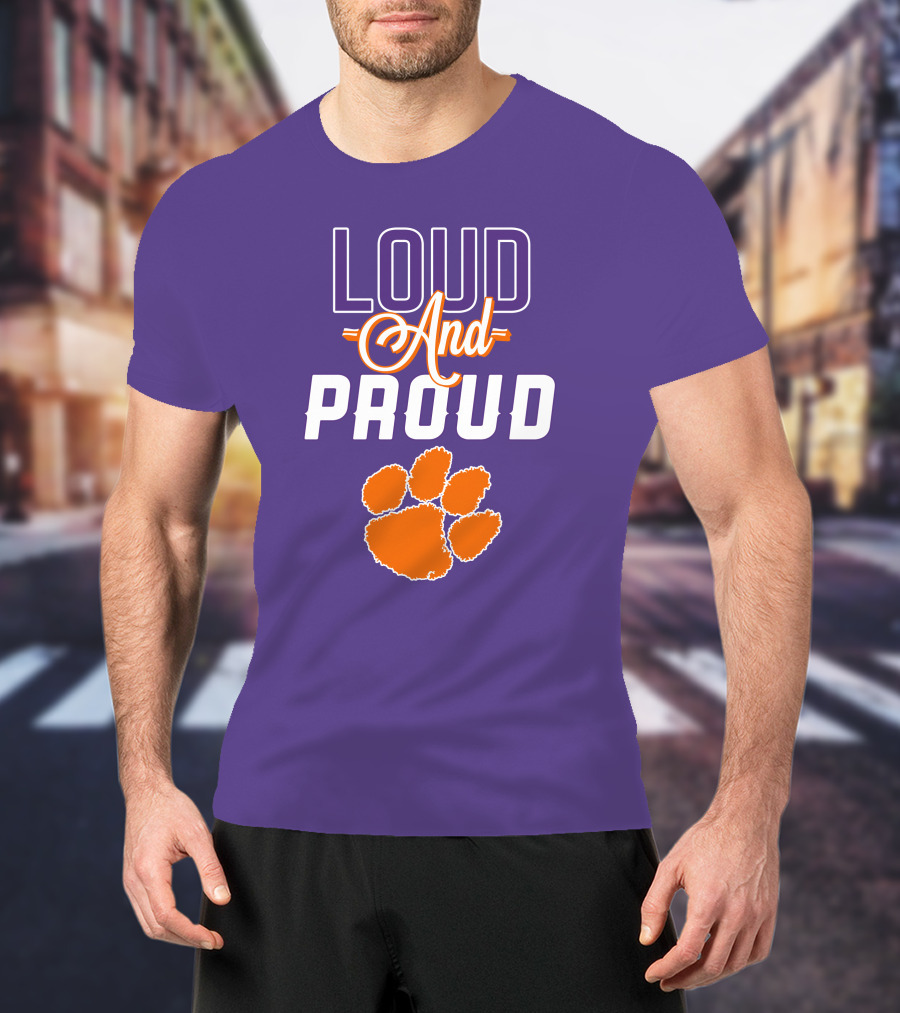 Loud And Proud Clemson Tigers Paw T-Shirt