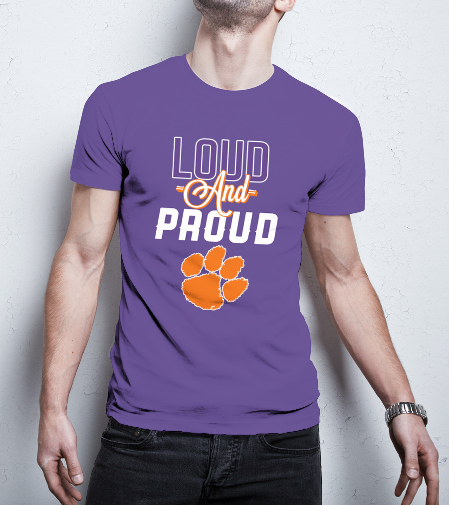Loud And Proud Clemson Tigers Paw T-Shirt